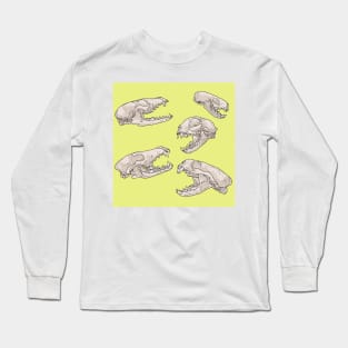 North American Predator Skulls Yellow Long Sleeve T-Shirt